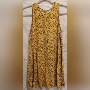 Yellow Floral Dress Old Navy Small